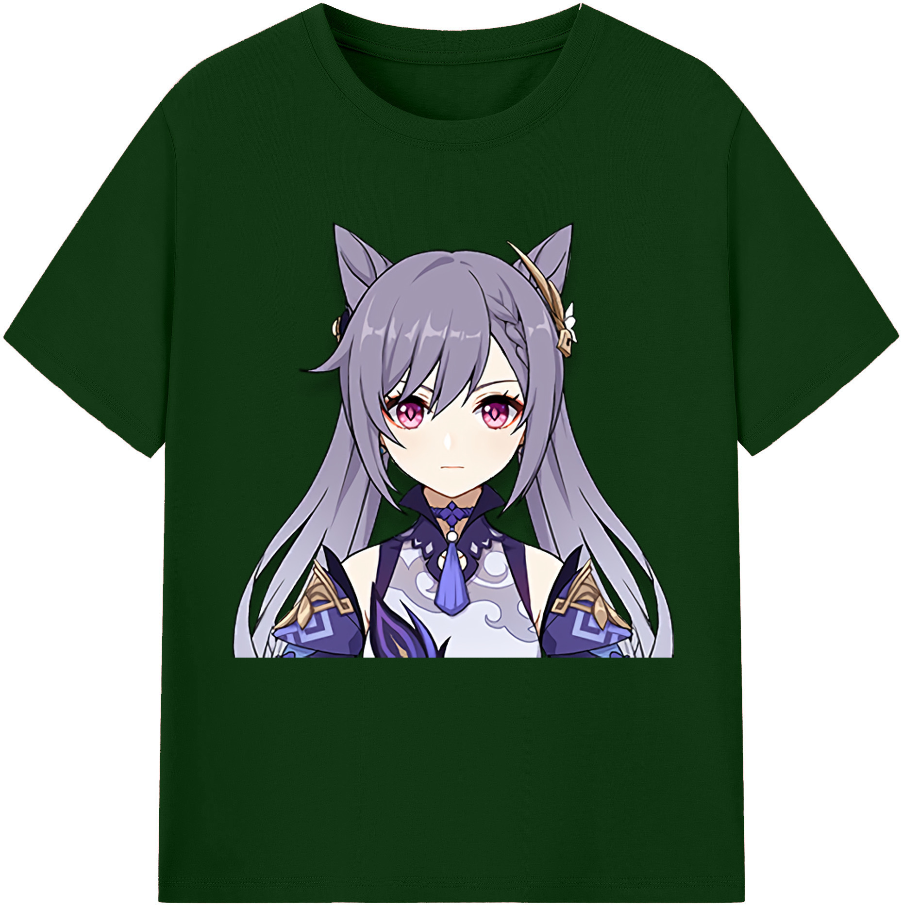 げんし神 刻晴 こくせい genshin Kokusei 綿100％半袖Tシャツ（フロントプリント）